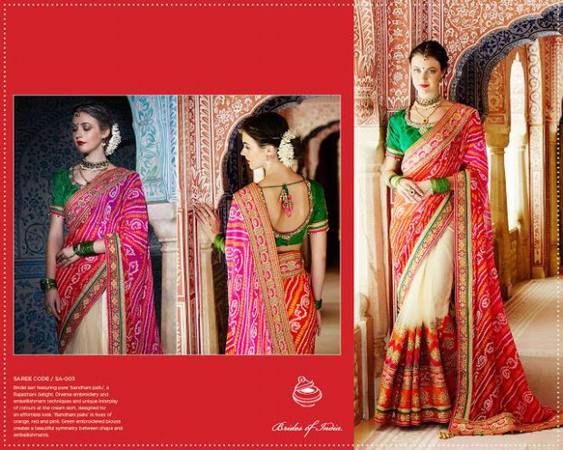 Saheli Couture Colourful-Printed Mumtaz Diwali Sarees-Saris New Fashion for Girls-Women-7