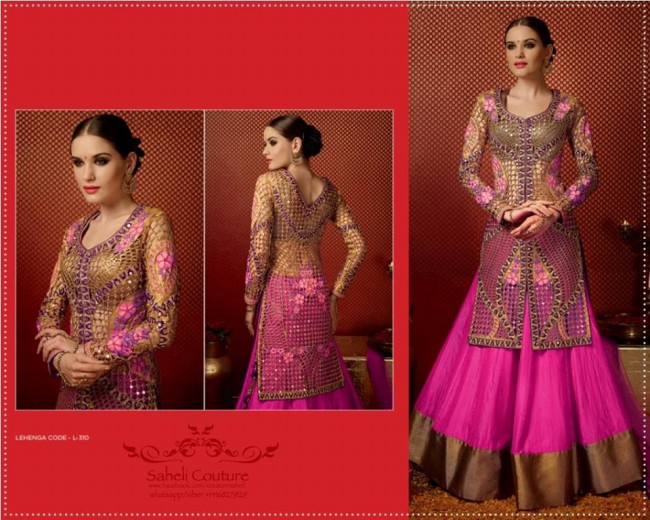 Wedding-Bridal Brides-Dulhan Wear Latest Fancy Lehanga-Cholli-Sharara Dress by Saheli Couture-10