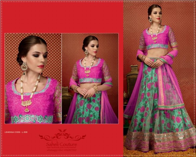 Wedding-Bridal Brides-Dulhan Wear Latest Fancy Lehanga-Cholli-Sharara Dress by Saheli Couture-2