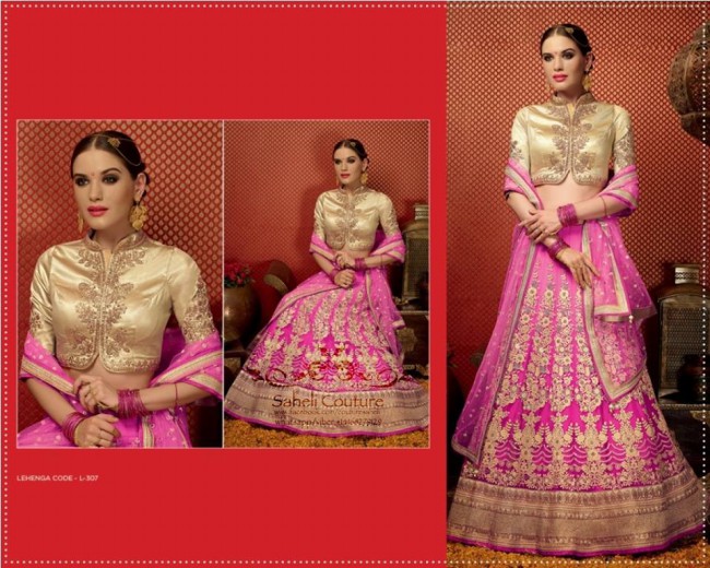 Wedding-Bridal Brides-Dulhan Wear Latest Fancy Lehanga-Cholli-Sharara Dress by Saheli Couture-3