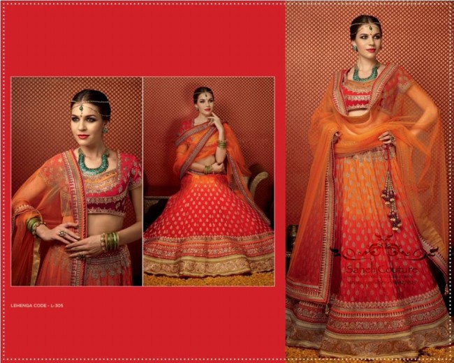 Wedding-Bridal Brides-Dulhan Wear Latest Fancy Lehanga-Cholli-Sharara Dress by Saheli Couture-4