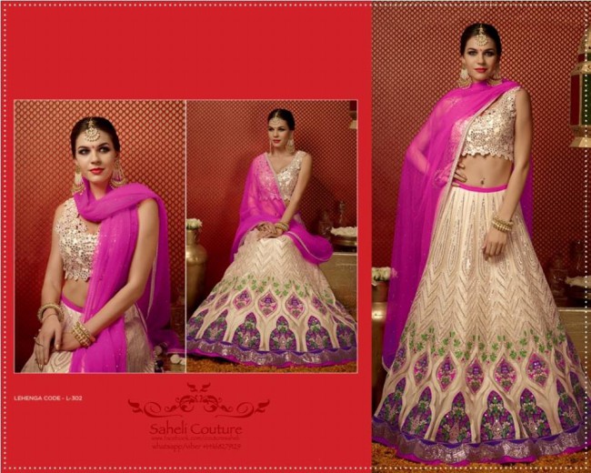 Wedding-Bridal Brides-Dulhan Wear Latest Fancy Lehanga-Cholli-Sharara Dress by Saheli Couture-5