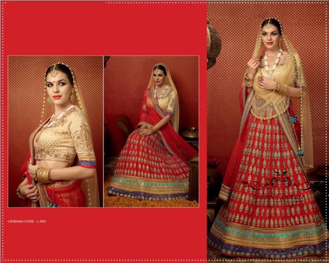 Wedding-Bridal Brides-Dulhan Wear Latest Fancy Lehanga-Cholli-Sharara Dress by Saheli Couture-6