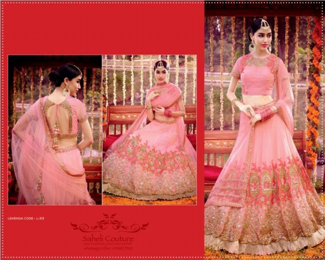 Wedding-Bridal Brides-Dulhan Wear Latest Fancy Lehanga-Cholli-Sharara Dress by Saheli Couture-8