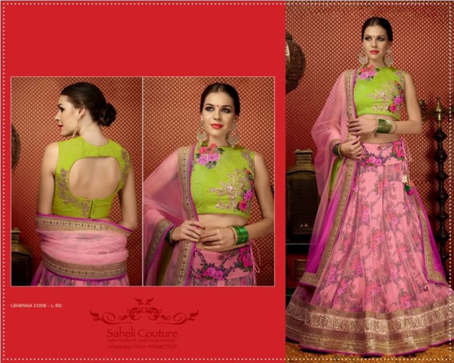 Wedding-Bridal Brides-Dulhan Wear Latest Fancy Lehanga-Cholli-Sharara Dress by Saheli Couture-9