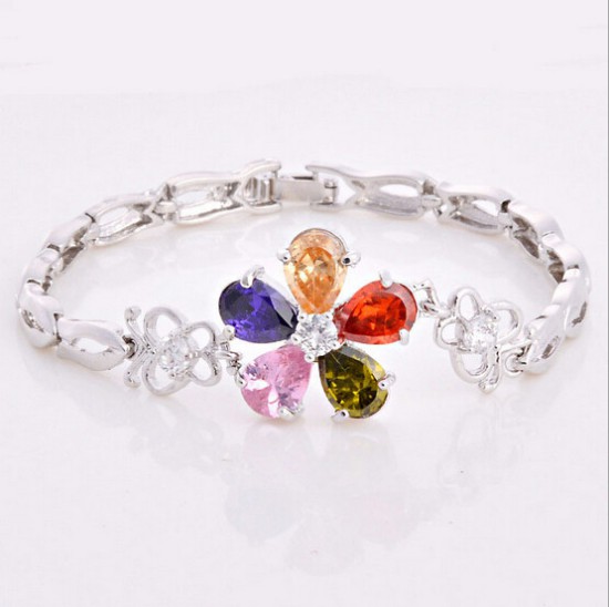 Fancy Bracelet Designs Latest Printed,Bright Colorful Lace Sleek Bracelet for Girls-7