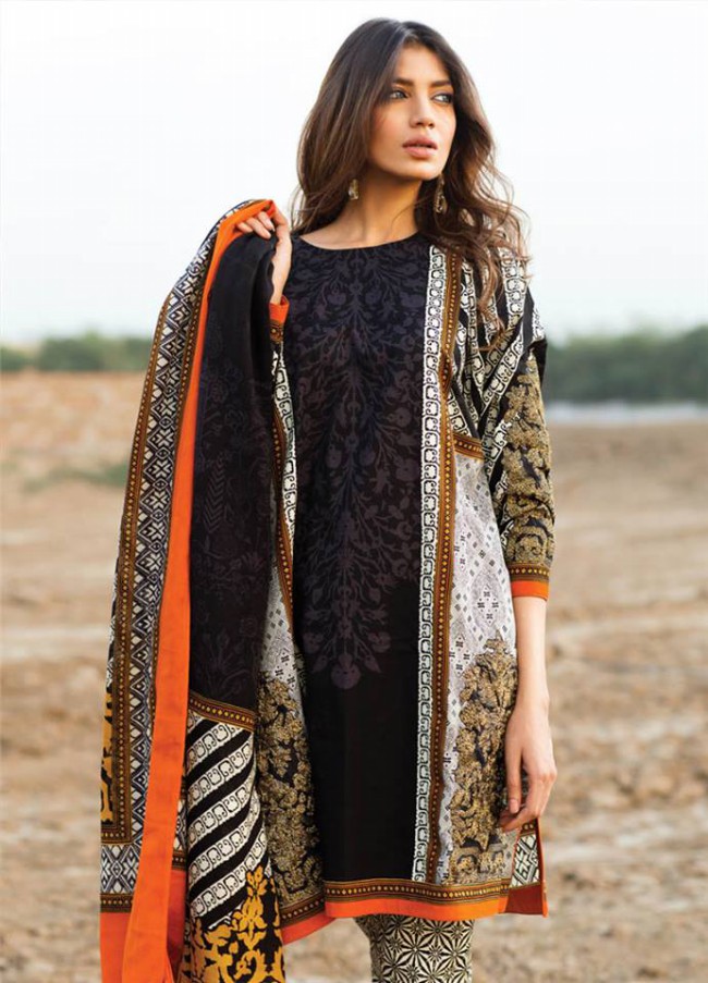 Mädchen-Frauen Winter-Schal tragen Neueste Dress Collection 2016 Sana Safinaz-2 