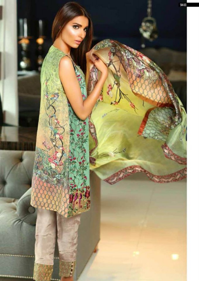 Beautiful Embroidered Silk Dress for Girls-Women by Fashion Designer Sobia Nazir-4