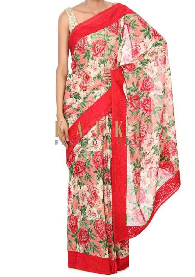 Vibrate Colorful-Printed Sarees-Sari Design for Girls-Women by New Kalki Fashion-5