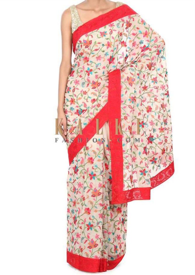 Vibrate Colorful-Printed Sarees-Sari Design for Girls-Women by New Kalki Fashion-6